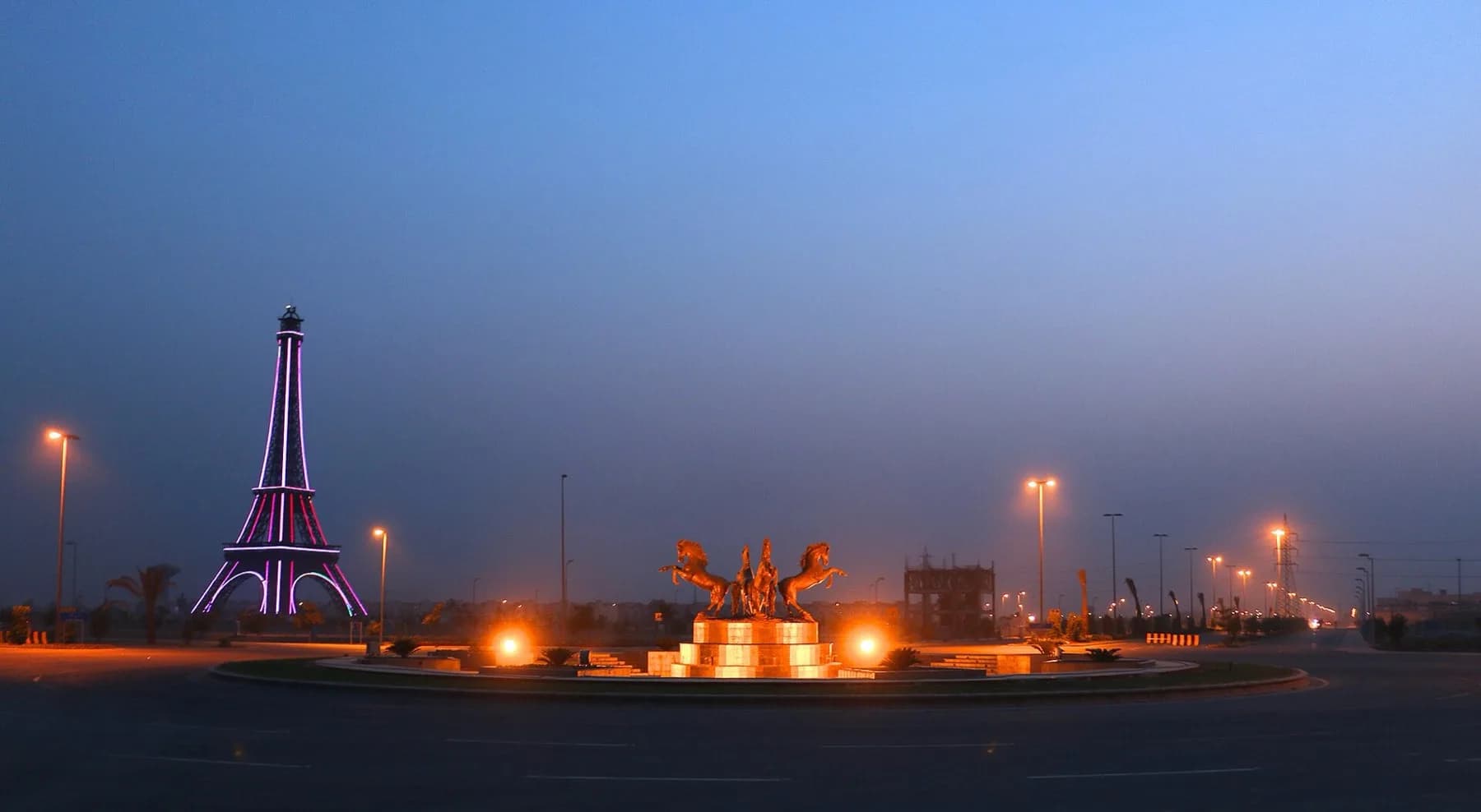 Bahria Town Lahore at dusk